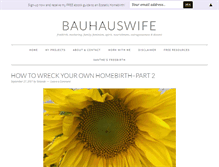 Tablet Screenshot of bauhauswife.com